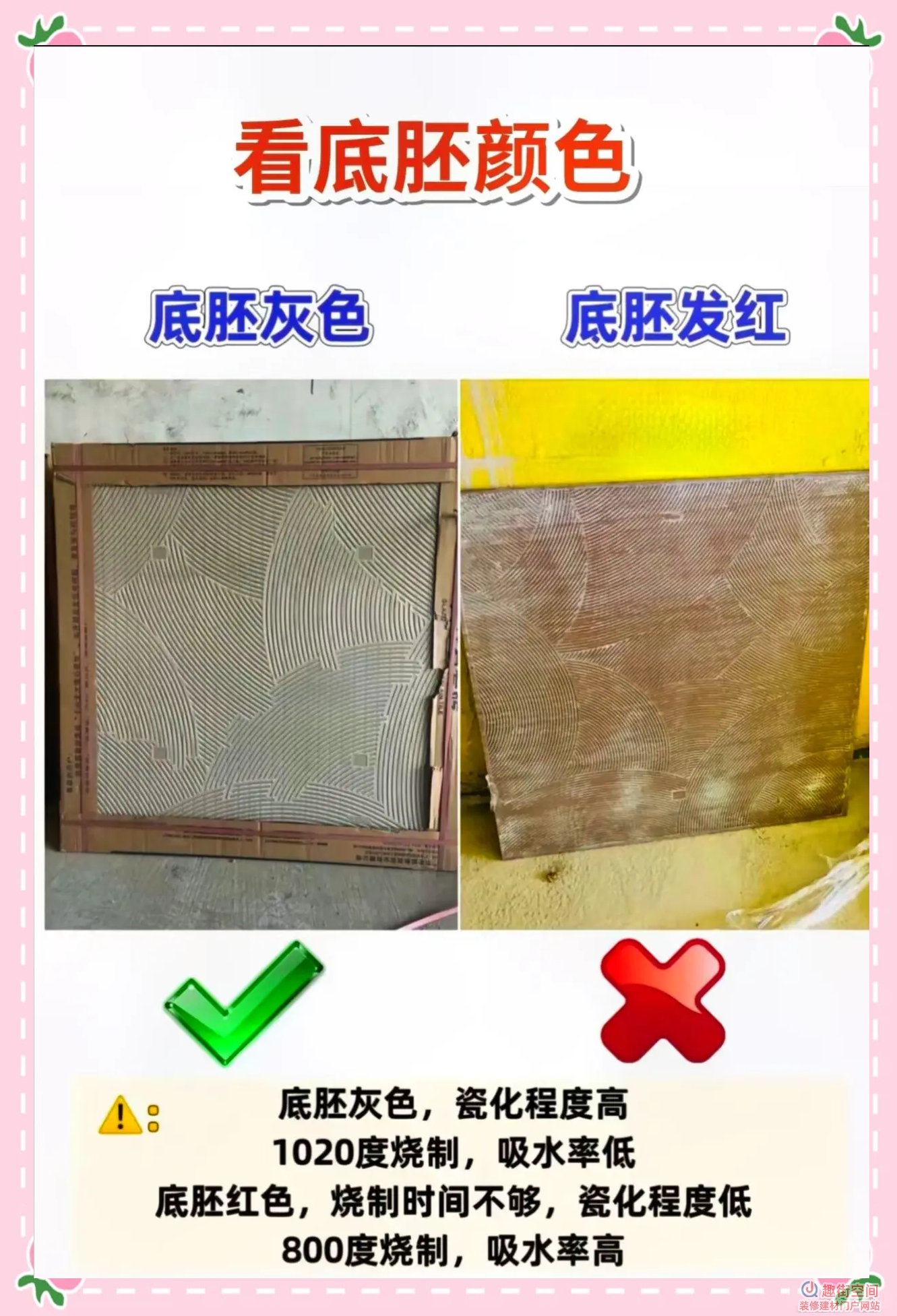 瓷砖青灰胚和红胚区别