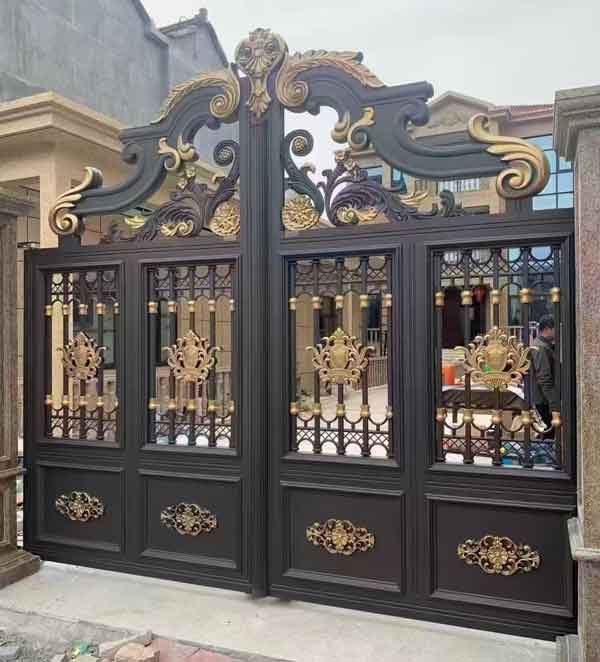 庭院大门铝合金与不锈钢